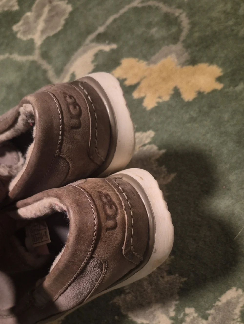 UGG Men's Suede Slip-On Loafers in Taupe